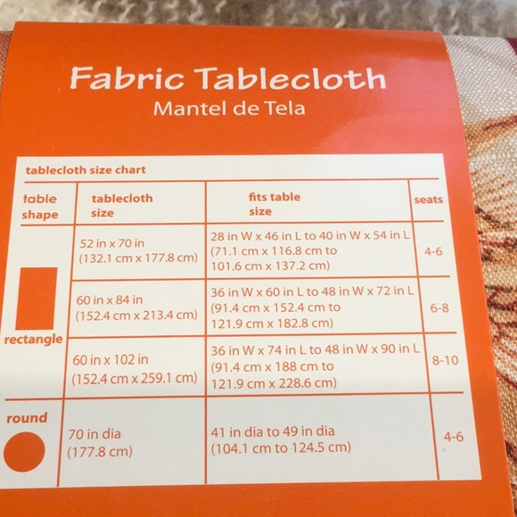 Pumpkins & Gourds Fabric Rectangular Tablecloth 52in x 70in - Picture 4 of 8